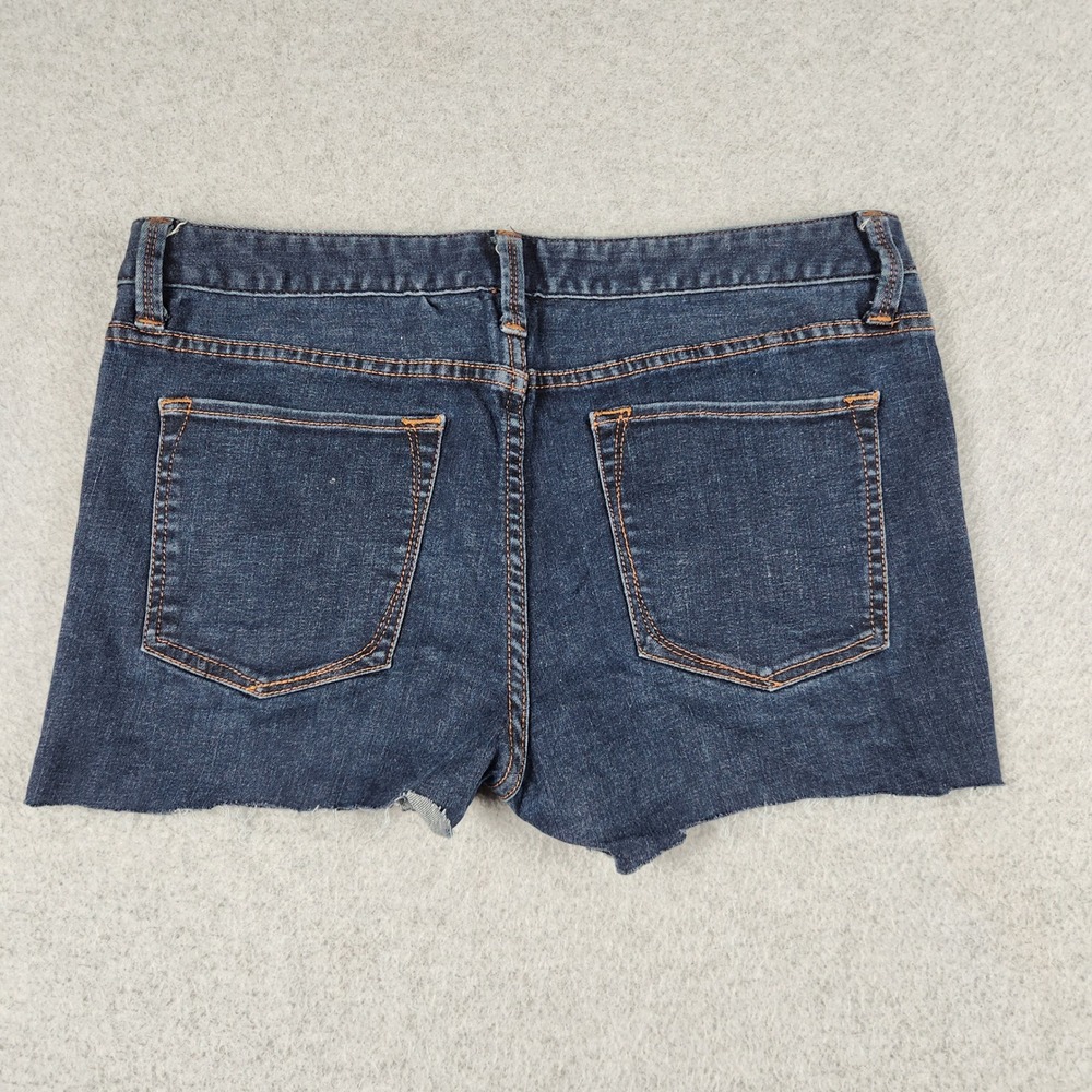 Banana Republic Jean Skinny Shorts Womens 29P Blue Denim Cotton Stretch Raw Hem - Picture 3 of 9